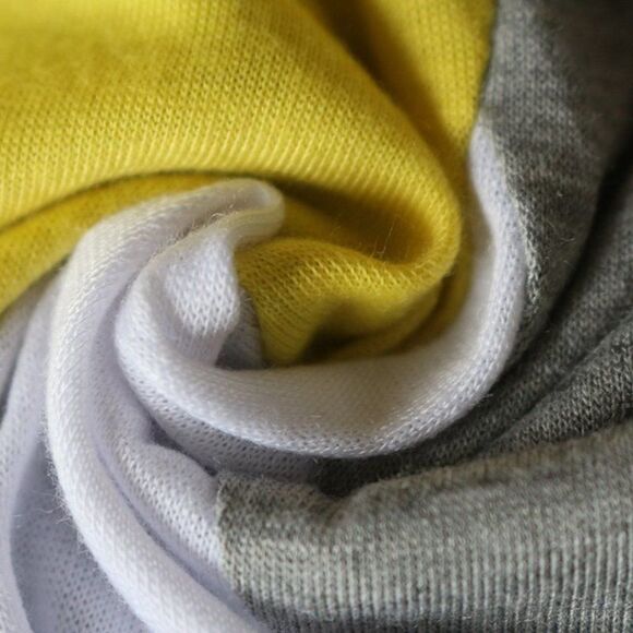 Casual patchwork contrast color lightweight long sleeve t shirt sz sm and med - Picture 5 of 6